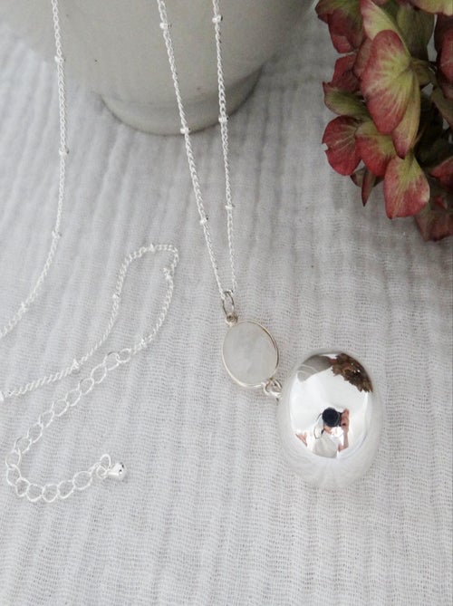 Bola Argent Pendentif Pierre De Lune - Kiabi