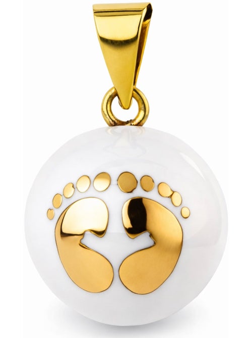Bola | bola de grossesse collier blanc avec pieds dorés - Kiabi