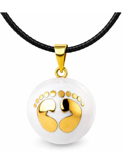 Bola | bola de grossesse collier blanc avec pieds dorés - Kiabi