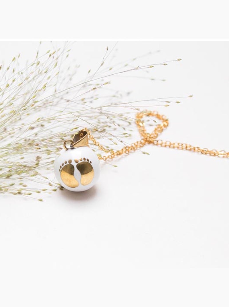 Bola | Bola de grossesse Collier Blanc avec pieds dorés Blanc - Kiabi