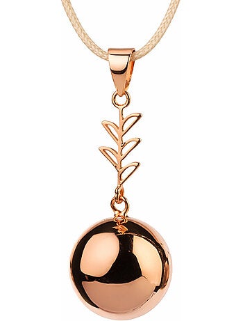 Bola | Bola de grossesse Collier feuille d'or rose