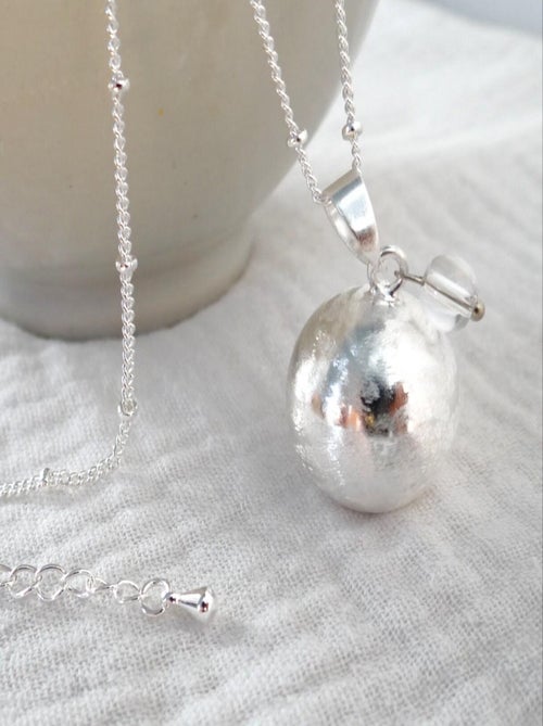Bola de grossesse brossé argent, Avril Cristal de roche - Kiabi