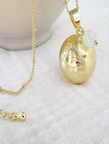 Bola de grossesse brossé or, Mars Aigue marine