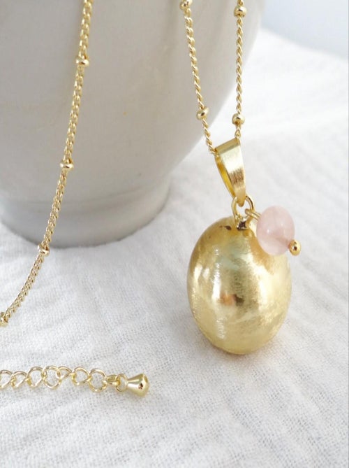 Bola de grossesse brossé or, Quartz Rose - Kiabi