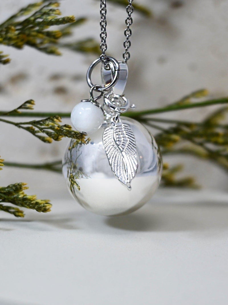 Bola de Grossesse CELESTE - Pierre de lune et pendentif ailes d'ange Blanc - Kiabi