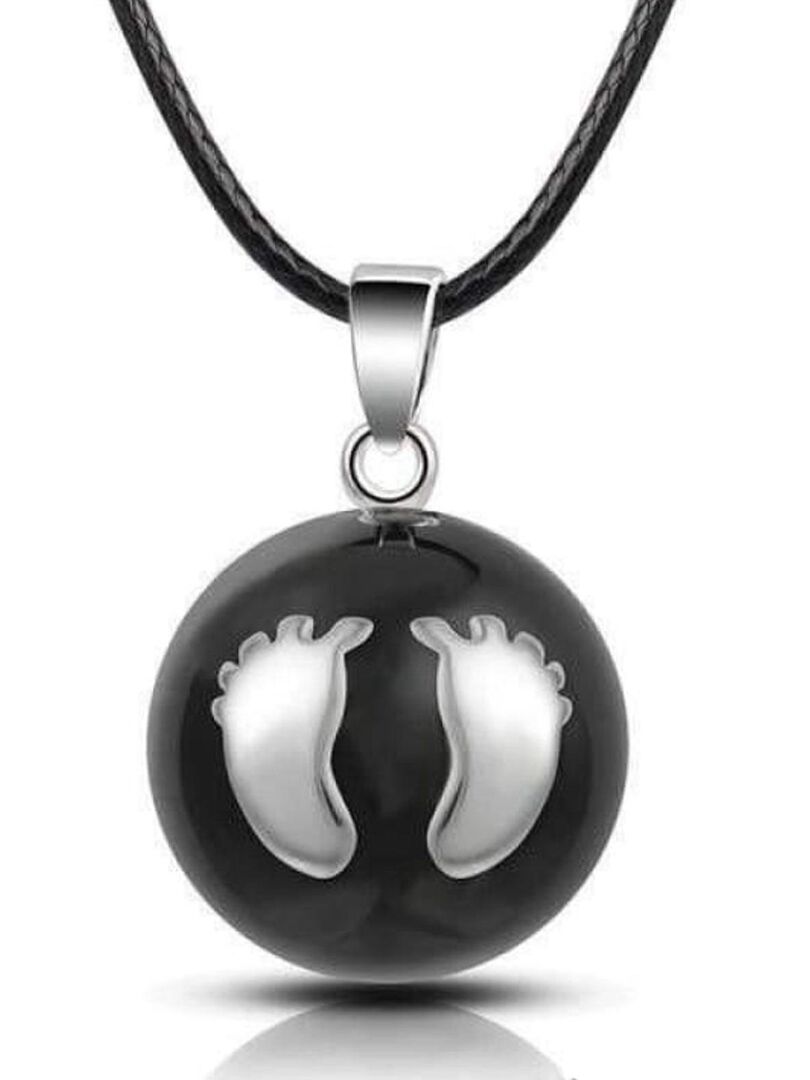 Bola De Grossesse - Collier Sautoir Avec Bille Sonore - Perle & Acier - Neuf Sans Emballage
