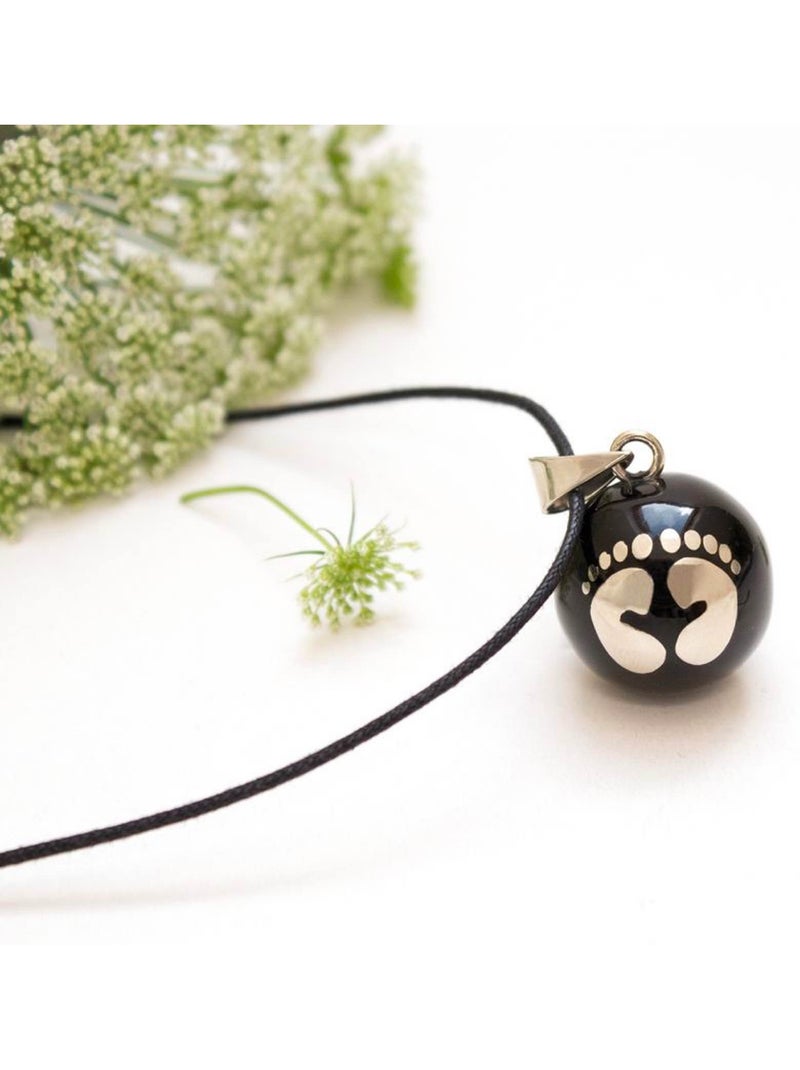 Bola de grossesse Collier - Noir avec pieds argentés Bola Noir - Kiabi