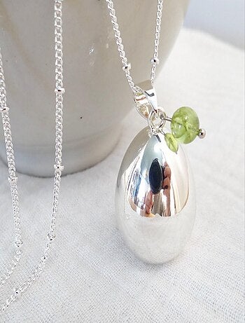 Bola de grossesse goutte argent, Août Péridot