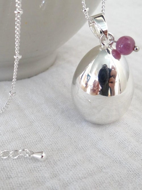 Bola de grossesse goutte argent, Juillet Rubis - Kiabi