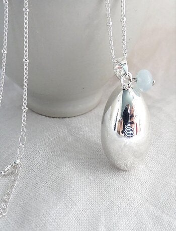 Bola de grossesse goutte argent, Mars Aigue marine