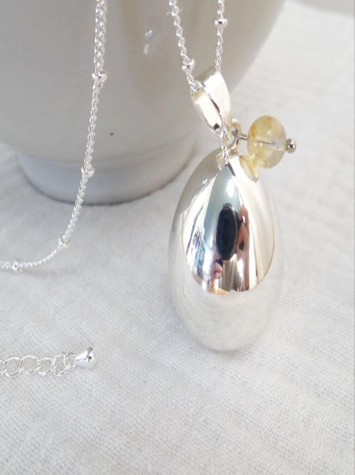 Bola de grossesse goutte argent, Novembre Citrine - Kiabi
