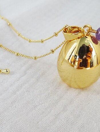 Bola de grossesse goutte or, Février Améthyste