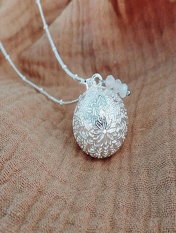 Bola de grossesse Mandala Or Rose Pierre de Lune