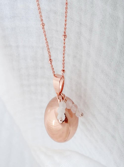 Bola de Grossesse Or Rose Perles Lithothérapie - Kiabi