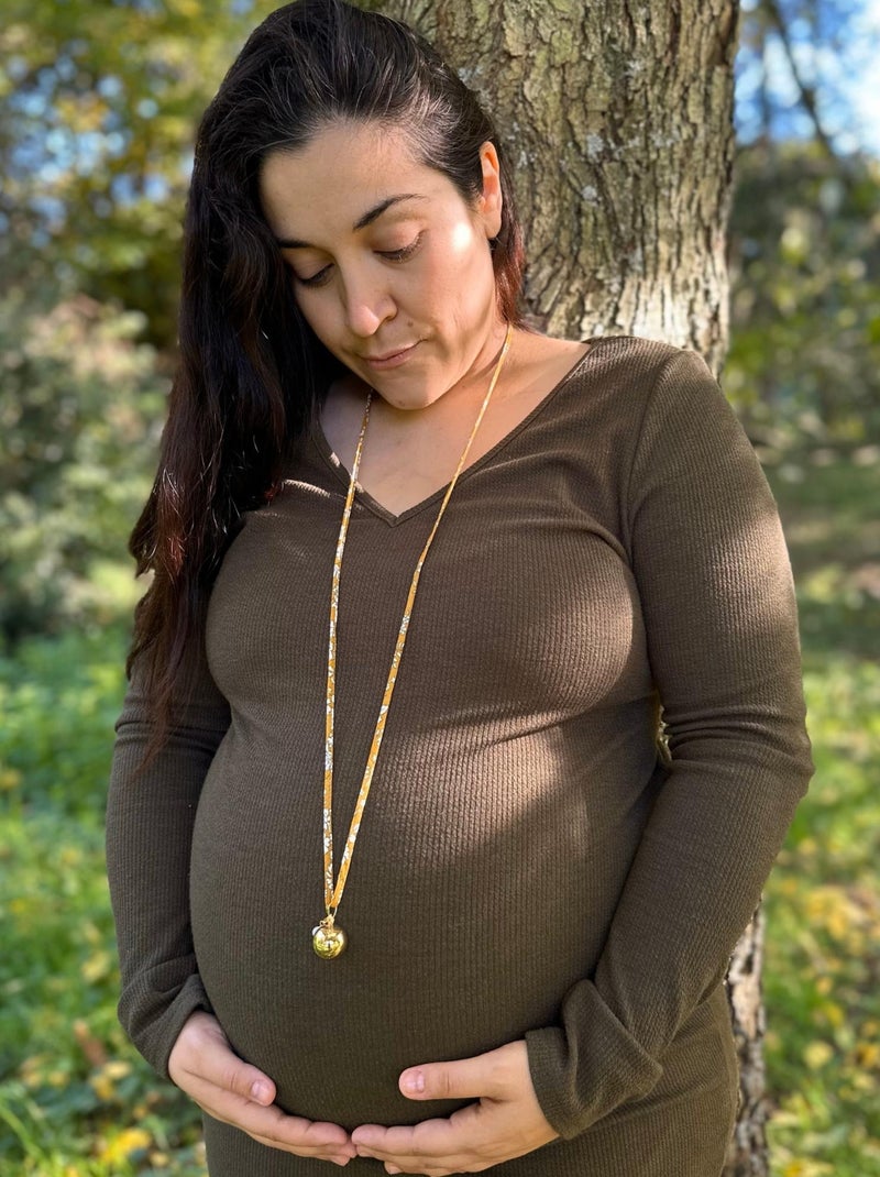 Bola de grossesse rond doré Jaune moutarde - Kiabi