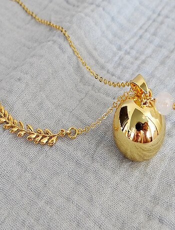 Bola grossesse or. Feuille Pierre Lune