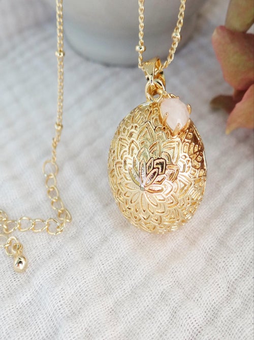 Bola Mandala Or Cœur Quartz Rose - Kiabi