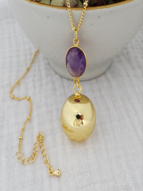 Bola Or pendentif Améthyste - Kiabi