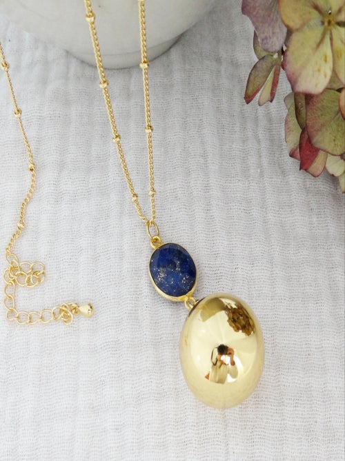 Bola Or pendentif Lapis Lazuli - Kiabi