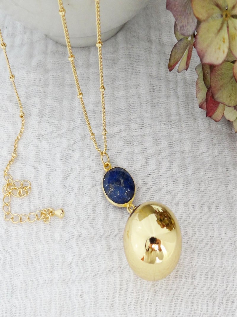Bola Or pendentif Lapis Lazuli Doré/or - Kiabi