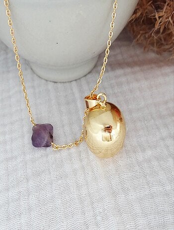 Bola Argent Trefle Gemme Améthyste