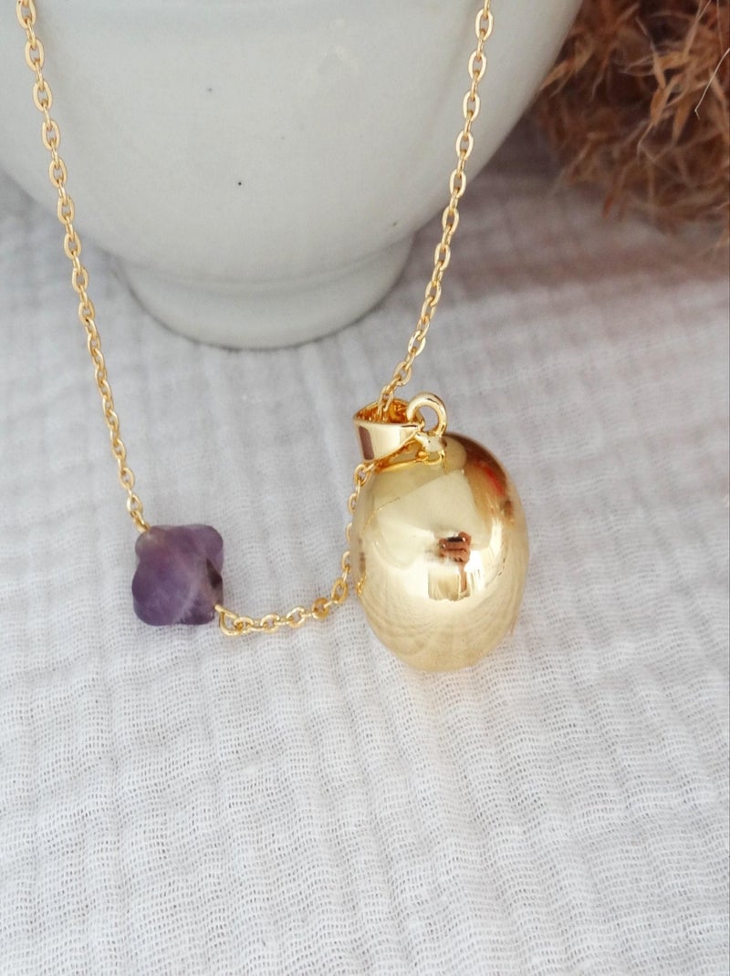 Bola Or Trefle Gemme Améthyste Doré/or - Kiabi