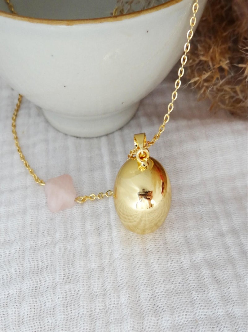 Bola Or Trefle Gemme Quartz Rose Doré/or - Kiabi