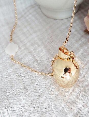 Bola Or Trèfle Nacre Pierre de Lune