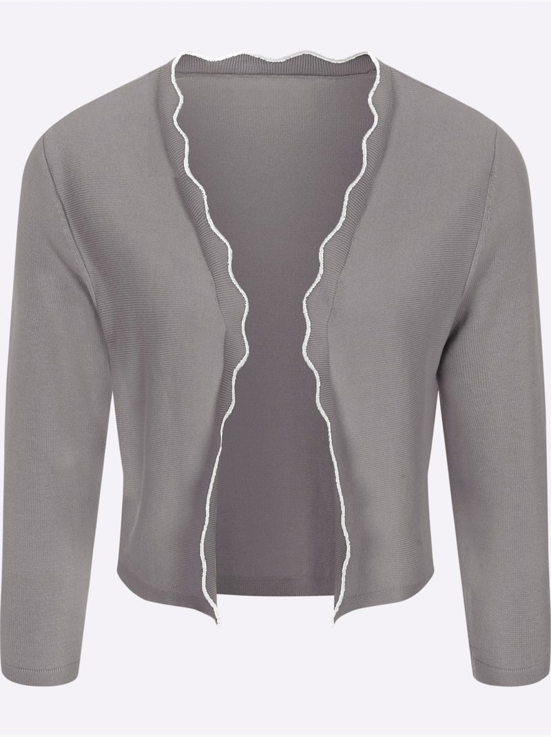 Boléro 55% Coton - Taille Standard - Witt Gris - Kiabi