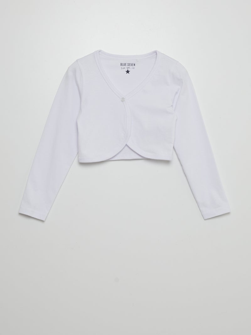 Boléro boutonné blanc - Kiabi