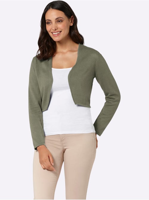 Boléro court en coton et manches longues sans fermeture pour robe - Taille standard - Witt - Kiabi