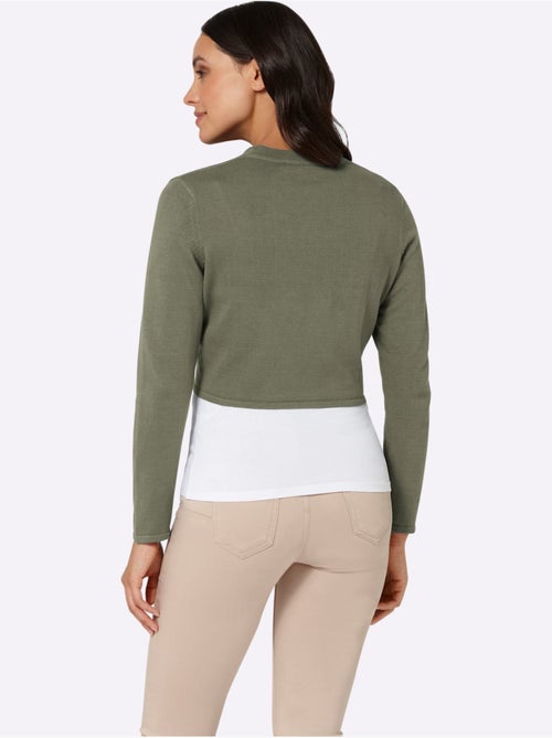 Boléro court en coton et manches longues sans fermeture pour robe - Taille standard - Witt - Kiabi