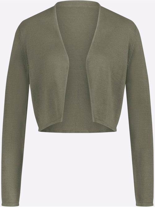 Boléro court en coton et manches longues sans fermeture pour robe - Taille standard - Witt - Kiabi