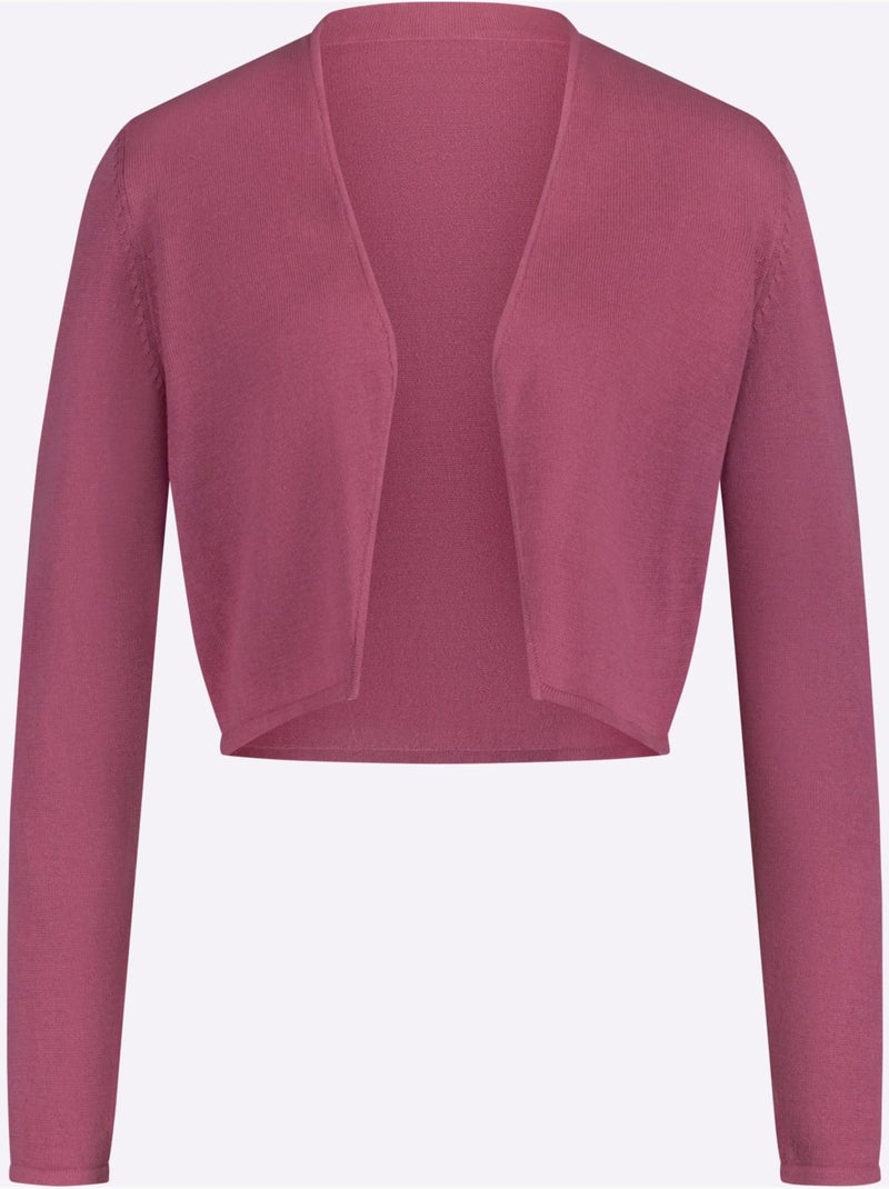 Boléro court en coton et manches longues sans fermeture pour robe - taille standard - witt Violet - Kiabi