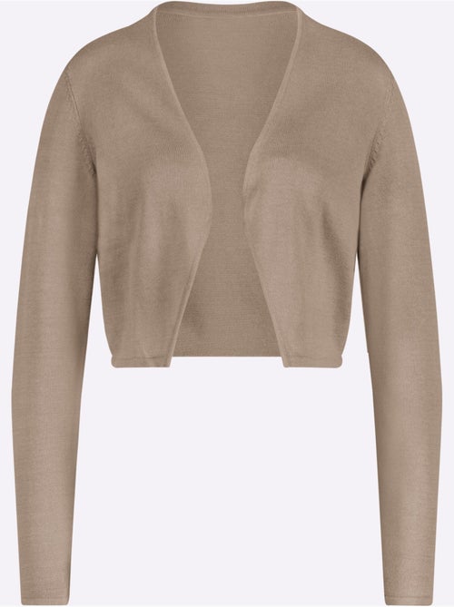 Boléro en coton tricot fin et manches longues sans fermeture - Taille standard - Witt - Kiabi Boléro en coton tricot fin et manches longues sans fermeture - Taille standard - Witt - Kiabi