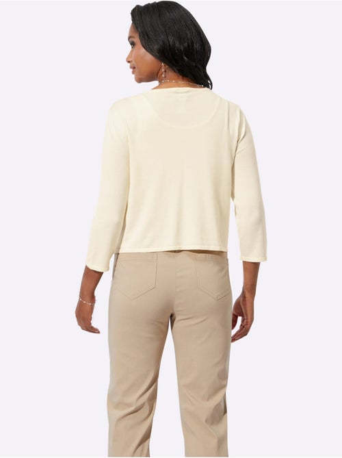 Boléro en viscose à encolure ronde et manches trois quart - Taille standard - Witt - Kiabi Boléro en viscose à encolure ronde et manches trois quart - Taille standard - Witt - Kiabi