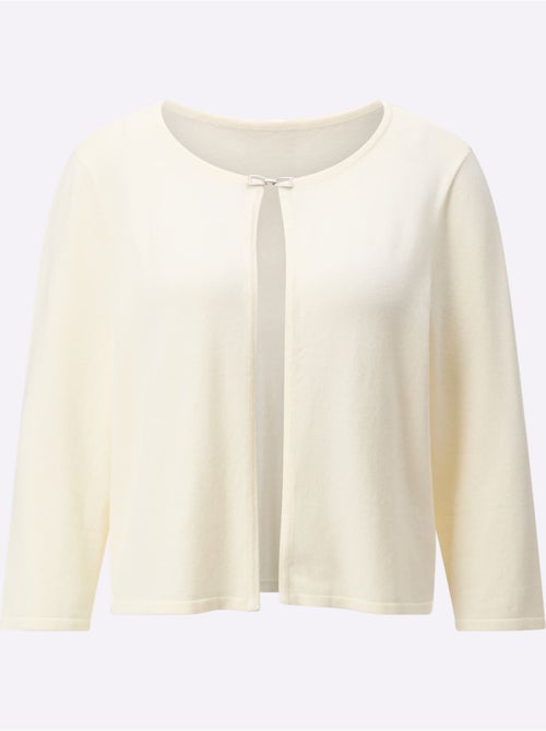 Boléro en viscose à encolure ronde et manches trois quart - Taille standard - Witt - Kiabi Boléro en viscose à encolure ronde et manches trois quart - Taille standard - Witt - Kiabi