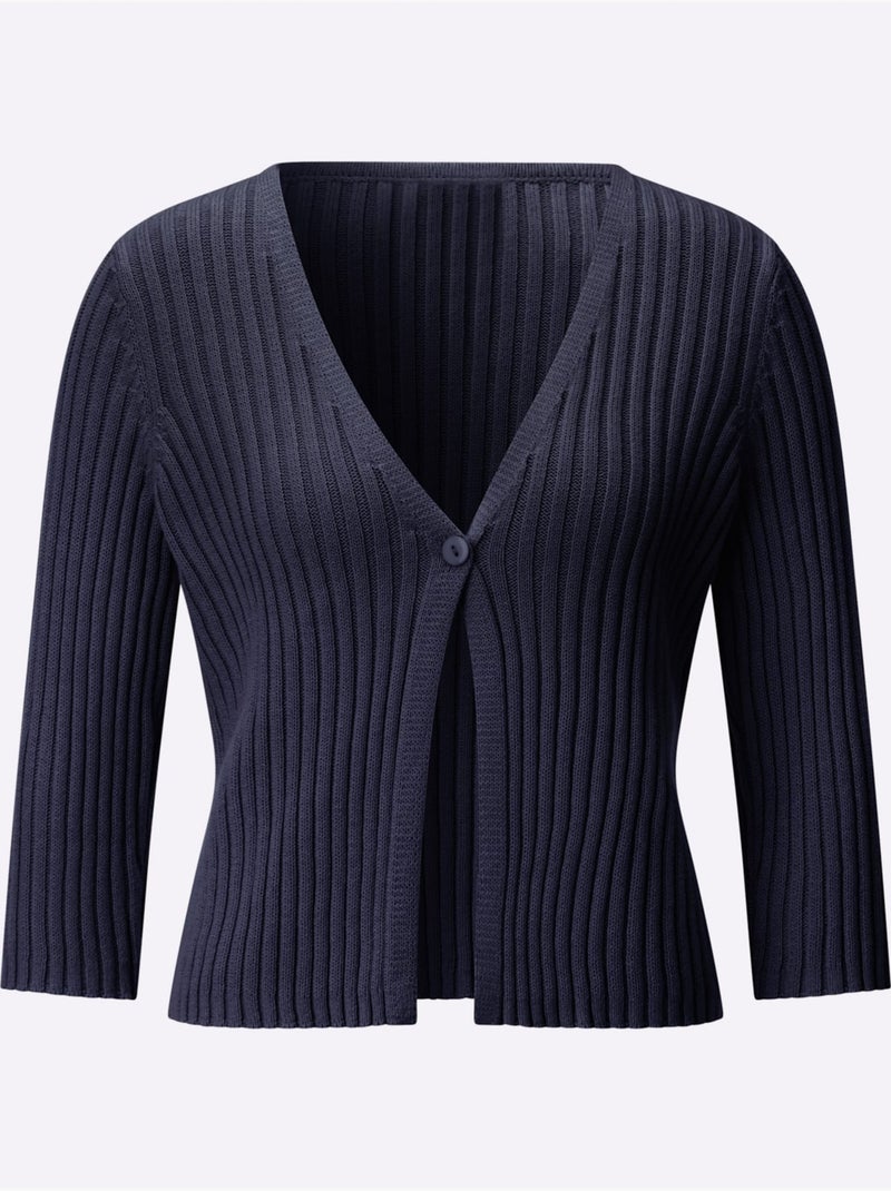 Boléro Pur Coton - Taille Standard - Witt Bleu marine - Kiabi