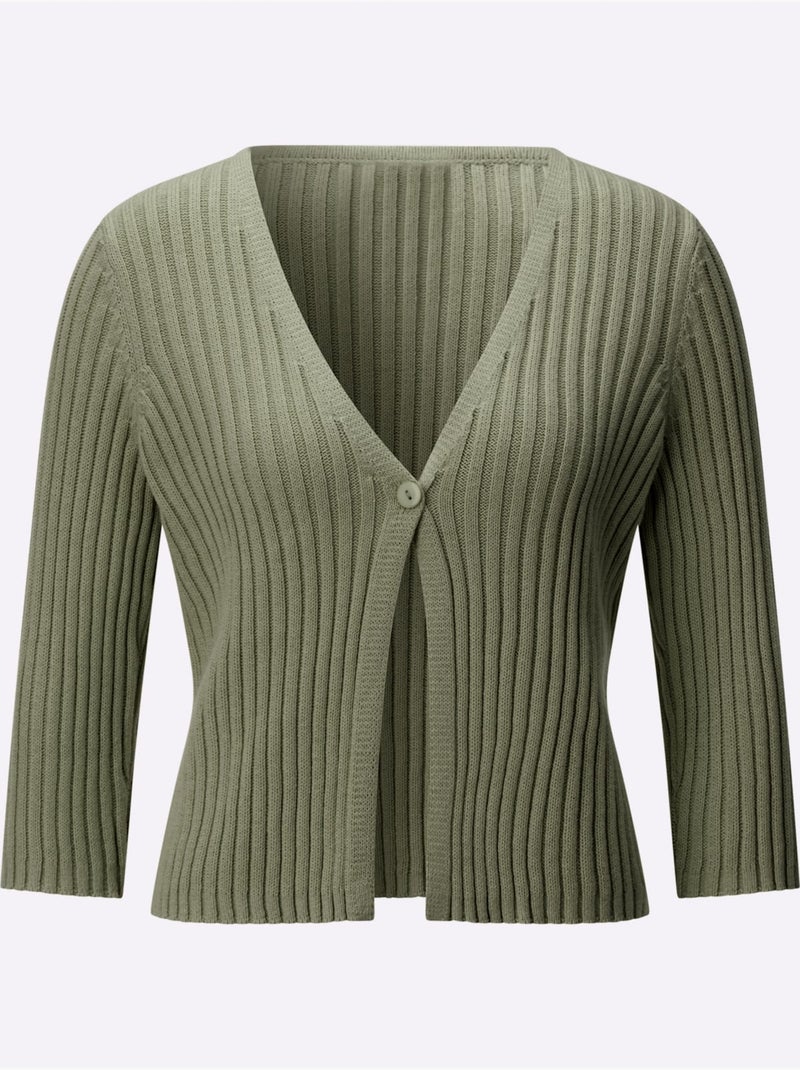Boléro Pur Coton - Taille Standard - Witt Kaki - Kiabi