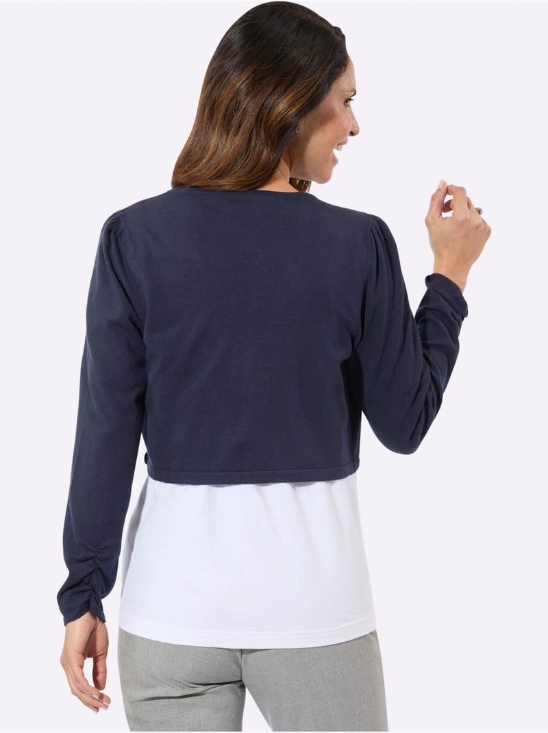 Boléro Tricot Fin élégant - Taille Standard - Witt Bleu marine - Kiabi