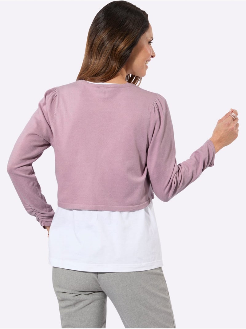 Boléro Tricot Fin élégant - Taille Standard - Witt Mauve - Kiabi