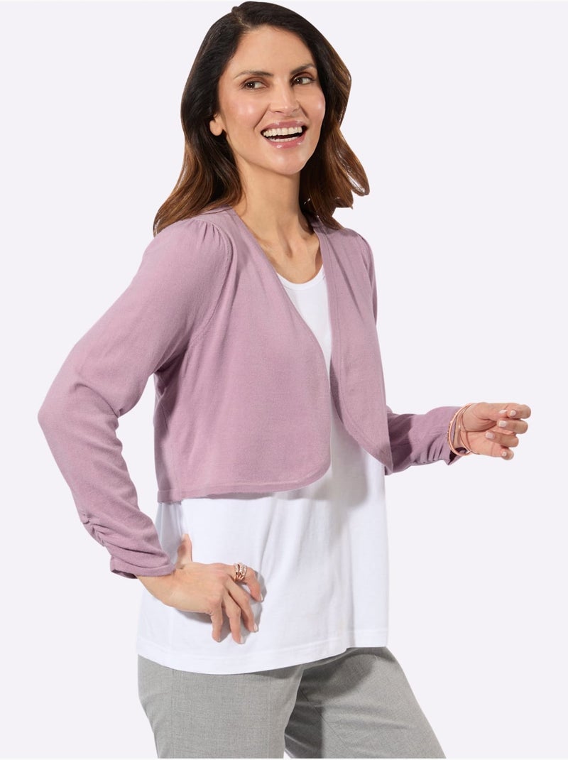 Boléro Tricot Fin élégant - Taille Standard - Witt Mauve - Kiabi