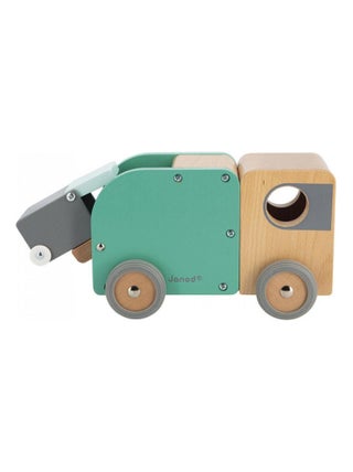 Bolid Camion Poubelle En Bois