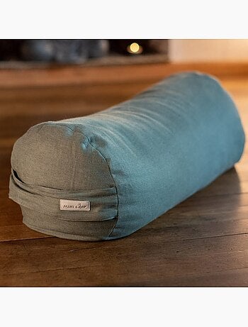 Bolster de yoga coussin de méditation 100% lin coloré