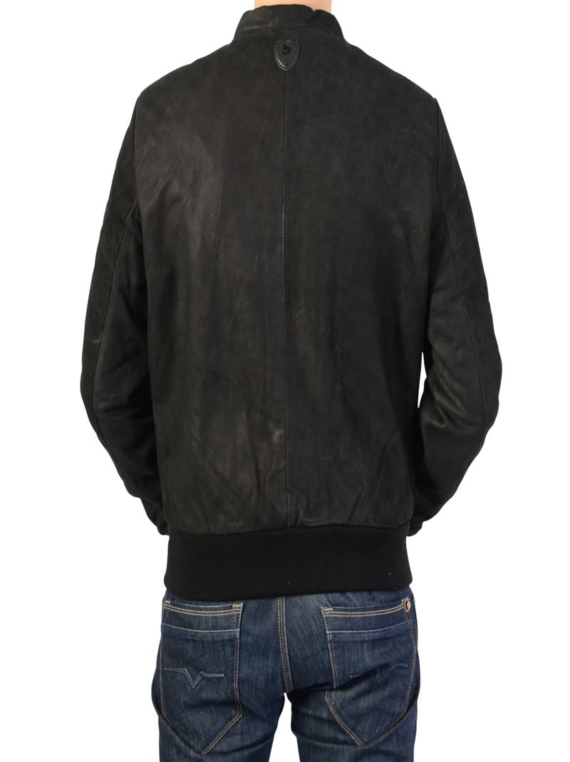 Bomber en Cuir Homme Redskins Pulp Punch Black Noir - Kiabi