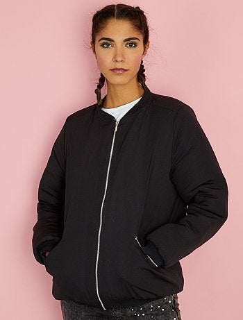 Product Couleur : noir, , ,, - Taille : XL, , ,,Habillement Femme / Femme du 34 au 48 / Manteau, veste / Bomber Pièce emblématique des années 80, le bomber n' a pas finit de nous séduire ! - Bomber KIABI