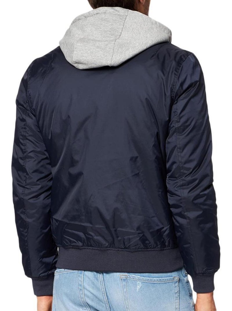Bomber Homme Schott Bombers Capuche Amovible En Jersey Schott Bleu marine - Kiabi