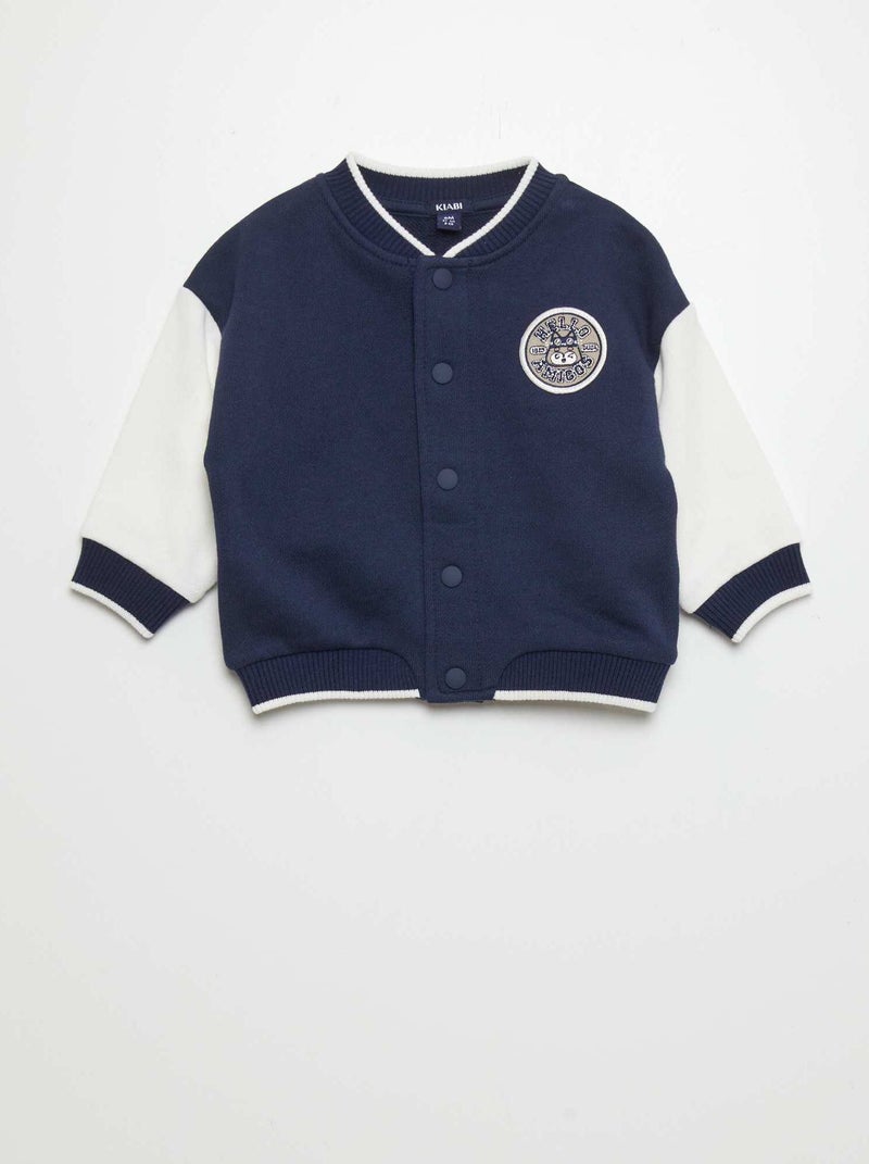 Bomber style teddy Bleu marine - Kiabi
