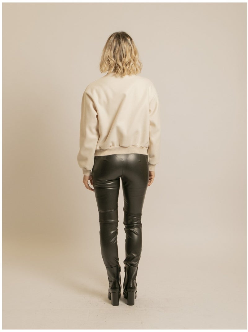 Bombers effet laine ULIVIA Ecru - Kiabi