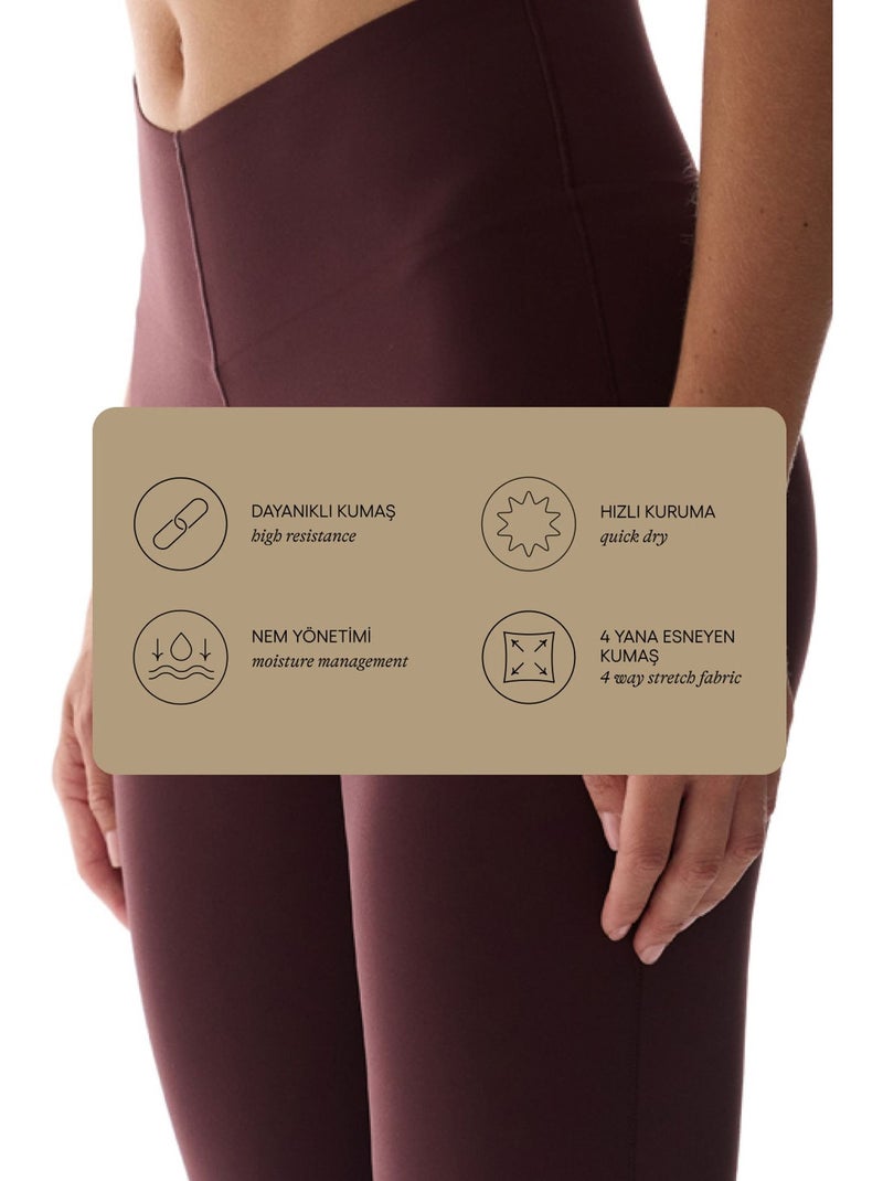 Bonding flare (jambe évasée) legging penti Rouge bordeaux - Kiabi